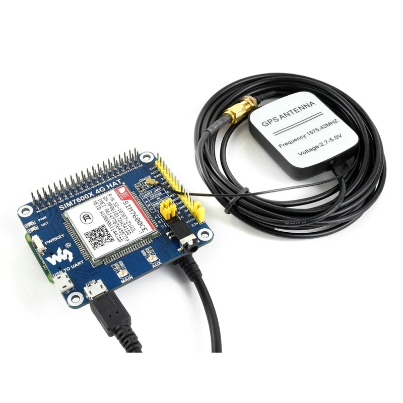 4G/3g/2G/GSM/GPRS/GNSS шляпа для Raspberry Pi GNSS позиционирования модуль поддержка LTE CAT4 на основе SIM7600CE-T