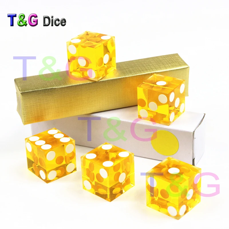 5 шт. D6 игральные кости T& G 19 мм акриловые игральные кости прозрачные шестигранные казино острый прямой угол