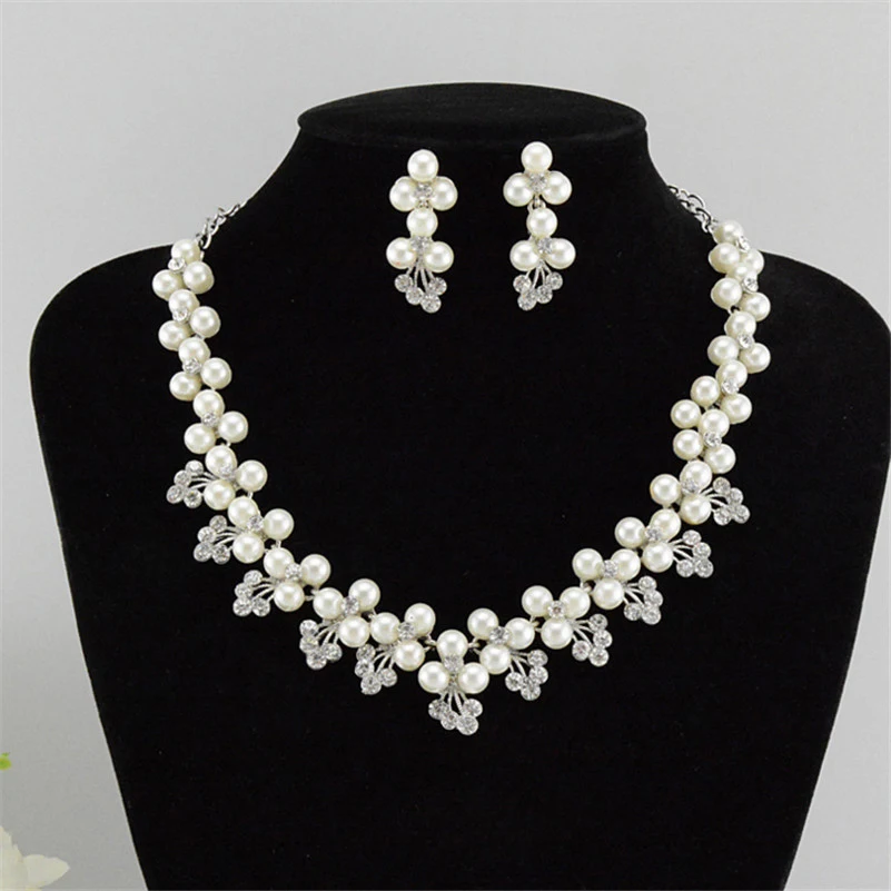 Yxph благородный имитация жемчуг горный хрусталь Наборы свадебных ювелирных