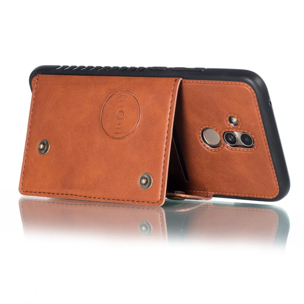haissky multi card holder wallet phone case for huawei mate 20 lite p20 lite p30 pro vehicle magnetic flip leather card pocket free global shipping