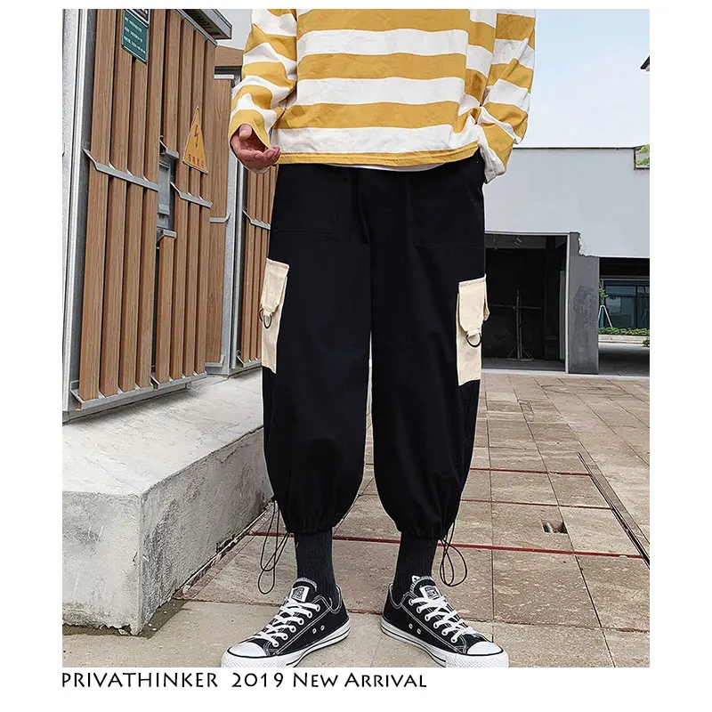Privathinker Мужская Уличная одежда шаровары 2019 Мужские штаны для бега с большим