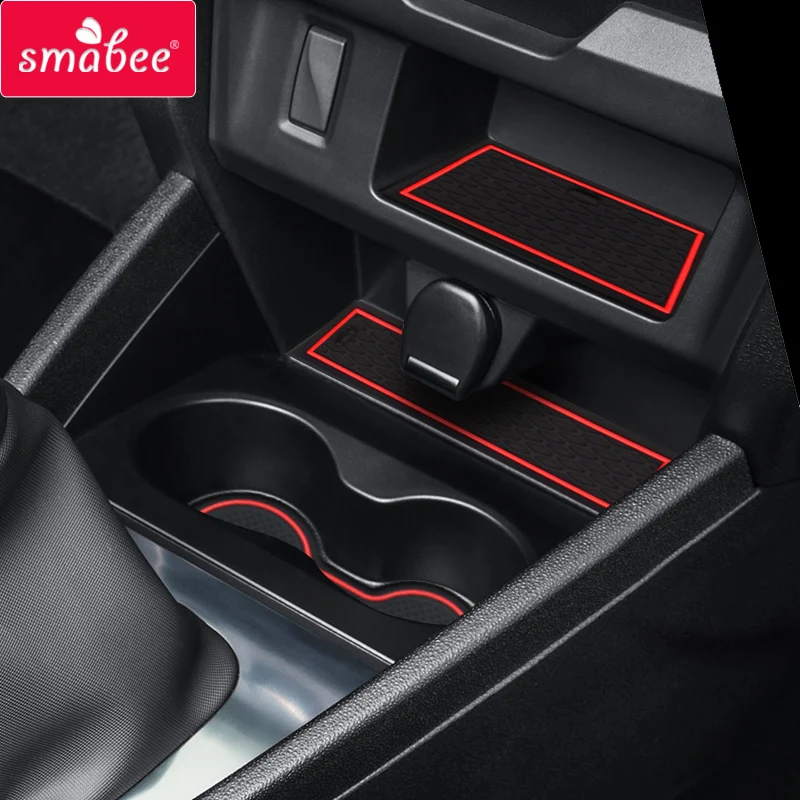 Smabee Anti-Slip Gate Slot Cup Pad for LADA XRAY 2016 - 2017 Interior Accessories Car Door Mat Non-Slip Mats Rubber Coaster  - buy with discount