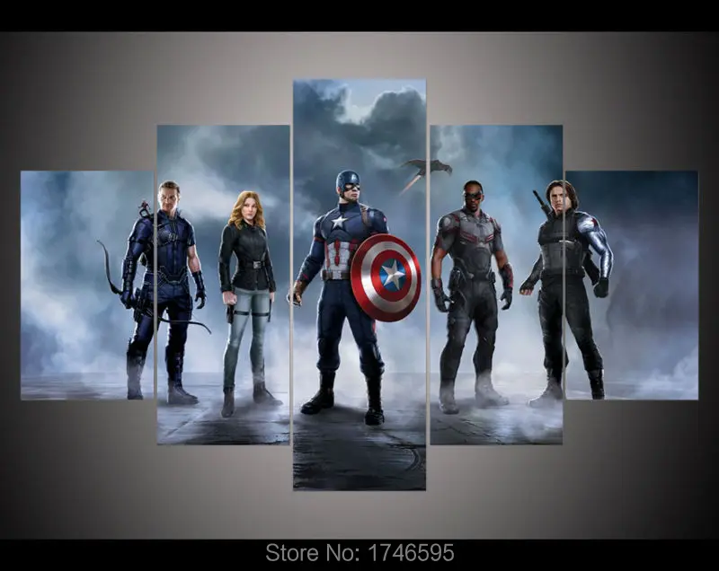 Новый принт Капитан Америка постер из фильма Civil War домашний декор Настенная