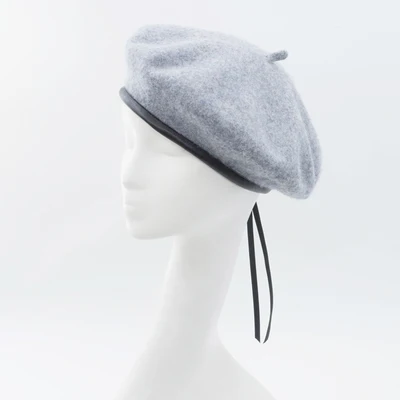 gray beret JOEJERRY шерстяной берет женский кожаный берет французская шляпа Военная плоская кепка для женщин зима осень весна - Цвет: gray beret