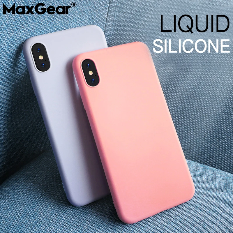 Оригинальный Мягкий Летний жидкий силиконовый чехол для iPhone 6 S 7 8 Plus X XS Max XR Милая