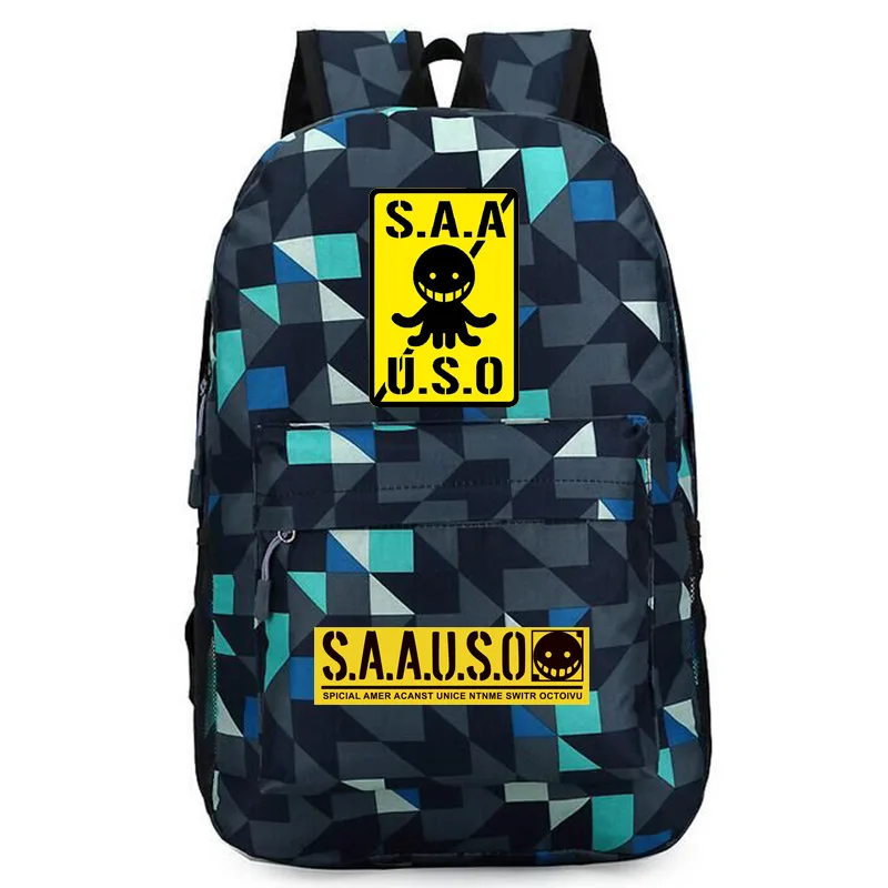 Класс убийц аниме школьные ранцы S.A.A.U.S.O Для женщин розовый рюкзак из хлопковой ткани, рюкзак для путешествий Galaxy Рюкзак с принтом - Цвет: 7