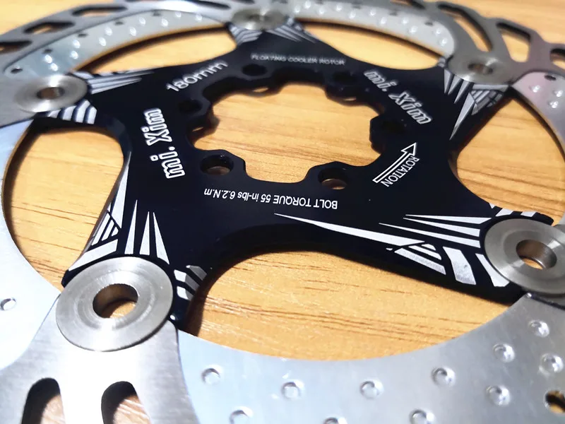 1pcs 140mm/160mm/180mm/203mm DH MTB Mountain Bike Cooling Brake Rotors  180mm Down Hill Floating Bicycle Brake Six Nail Disc