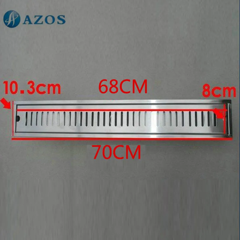 70 см 304 Нержавеющая сталь линейный никелевый матовый Туалет трап ситечко решетки
