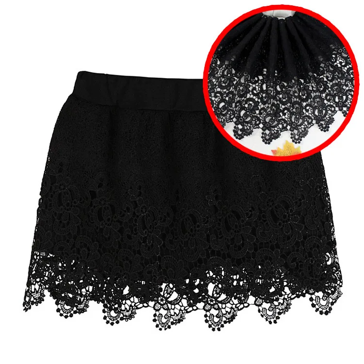 1 м 32 см Широкий Кружево ленты черный Клейкие аппликация отделкой Ткань DIY Вышитые