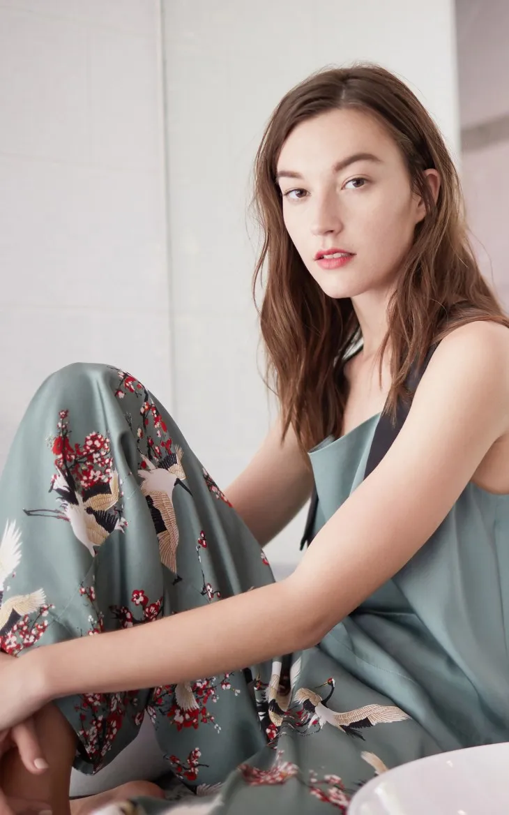 Vero Moda Женские Новые укороченные широкие брюки с принтом домашние брюки | 3181P7507