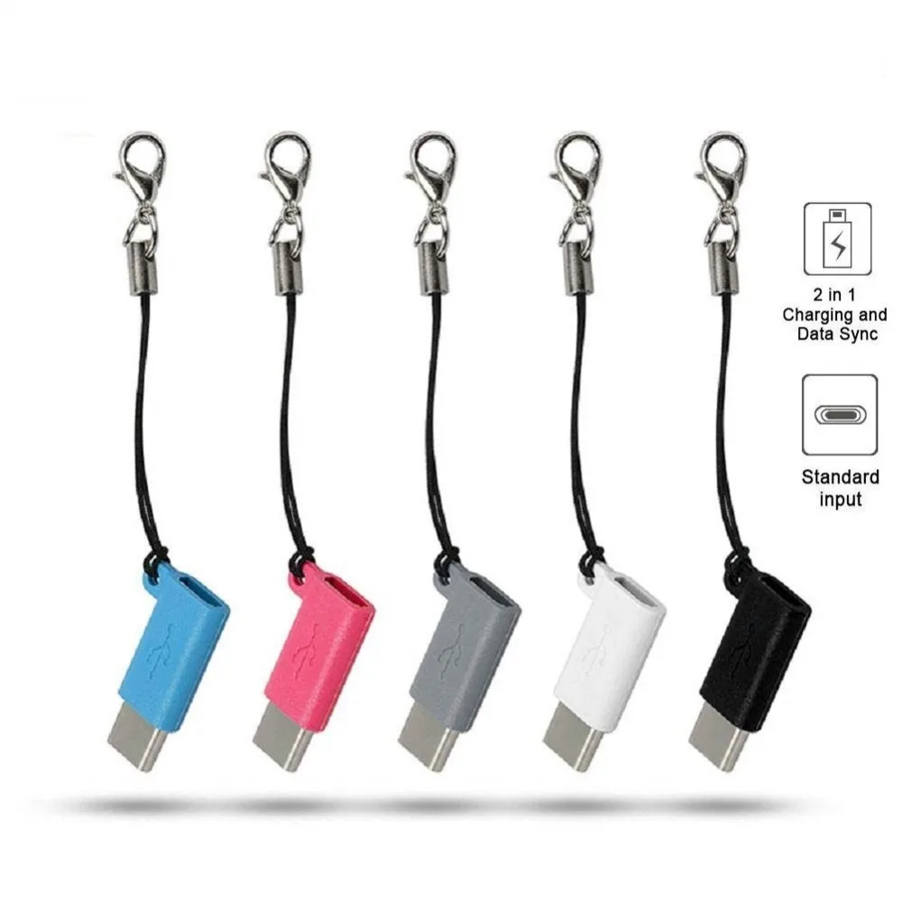 Micro USB к usb type C адаптер разъем type-C микро-usb 2,0 Женский адаптер зарядного устройства для samsung Xiaomi huawei телефон