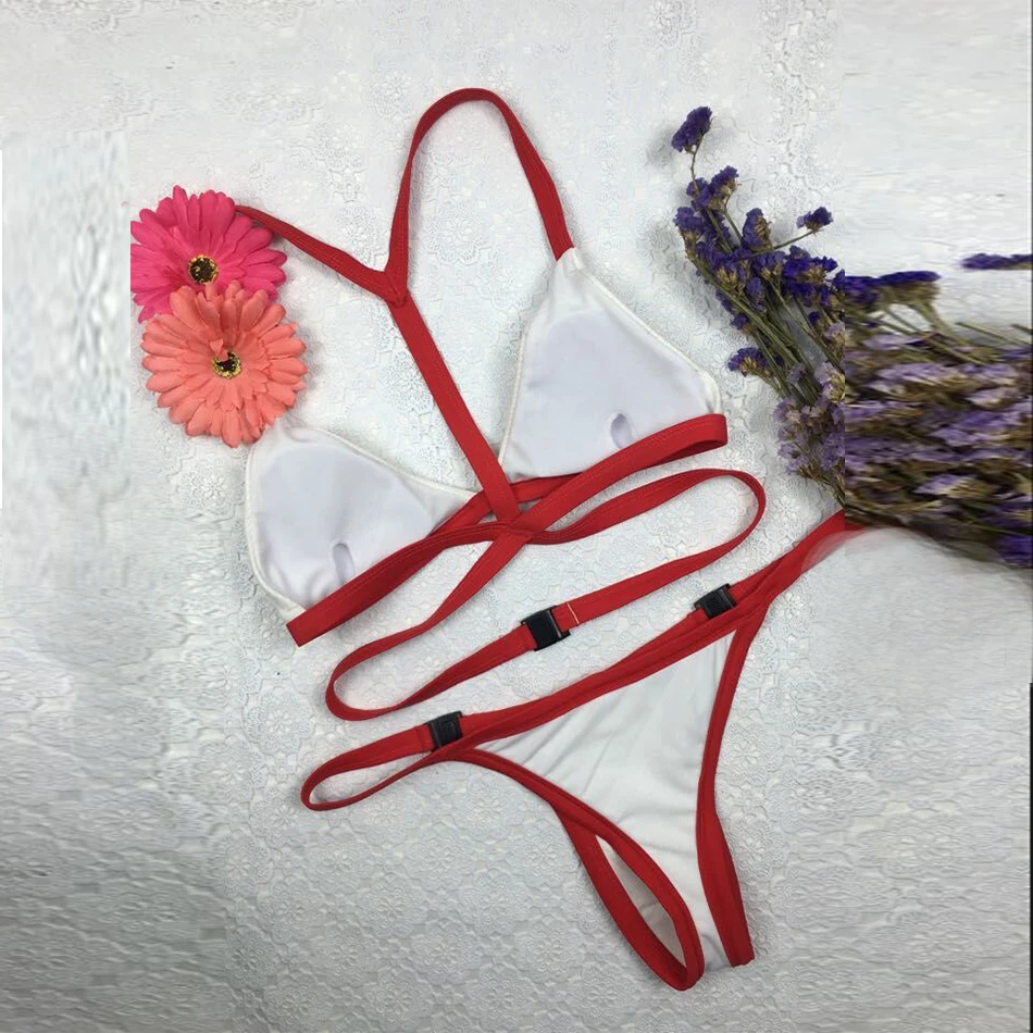 

FLYBAZZZ New Bikinis Swimwear Women Swimsuit Sexy Hollow Out Bikini Set Bathing Suit Brazilian Beachwear Push Up Maillot De Bain