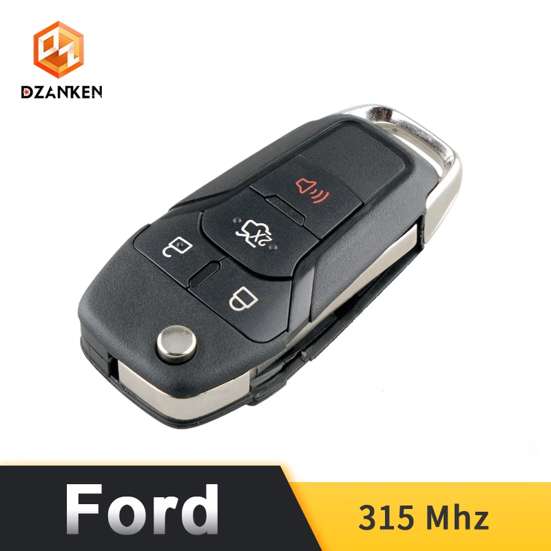 Dzanken 4 кнопки дистанционного ключа автомобиля 315 МГц для 2013 2014 2015 2016 Ford Fusion &