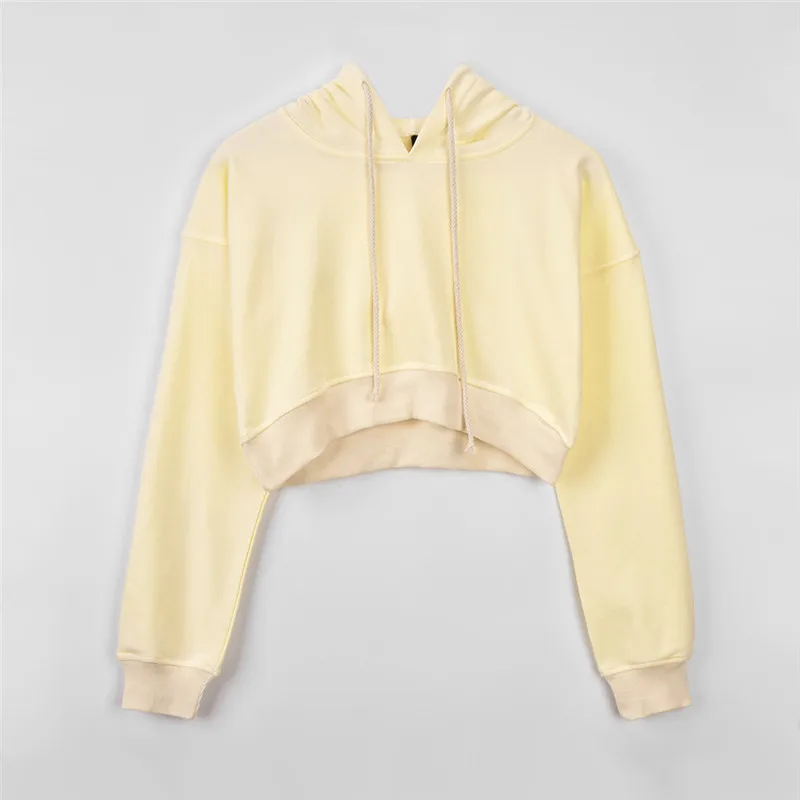 Hoodies Sweatshirt Women Harajuku Streetwear Crop Top Hoodie Fall 2018 Autumn Clothes Female Cotton Sweatshirts Женская одежда