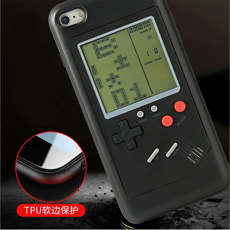 Цветной дисплей 36 Классический игровой телефон чехол для iPhone 6 7 8 Plus консоль игровой мальчик Мягкий ТПУ силиконовый чехол для iPhone XS Max X XR
