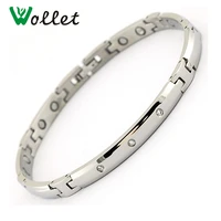 wollet jewelry women hot sale fashion zircon health care bio magnetic tungsten bracelet for women