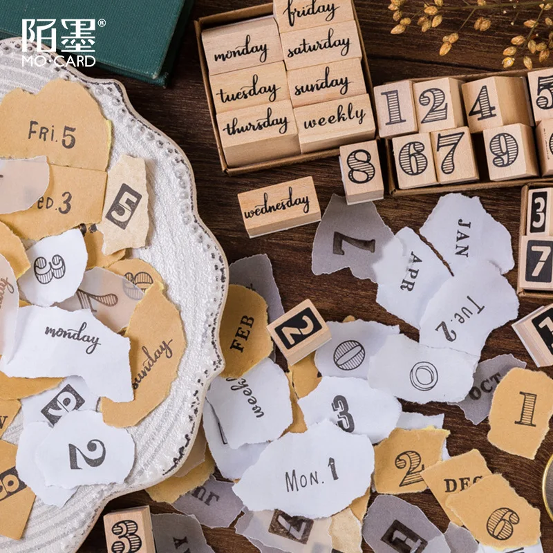 Японский винтажный журнал штампы для дневников пуля дневник набор деревянных