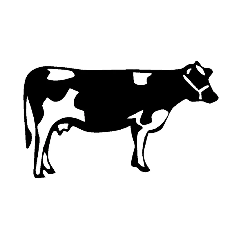

12.3cm*7.4cm Cow Farm Fashion Car Accessories Vinyl Stickers Decals Black/Silver S3-5296