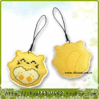 ZSMX05-YELLOW DIY ремесло Стич крестиком Ключ Телефон Аксессуары улыбка пластиковая ткань рукоделие Вышивка ремесла счетный крест-Набор для вышивки - Цвет: ZSMX05-YELLOW