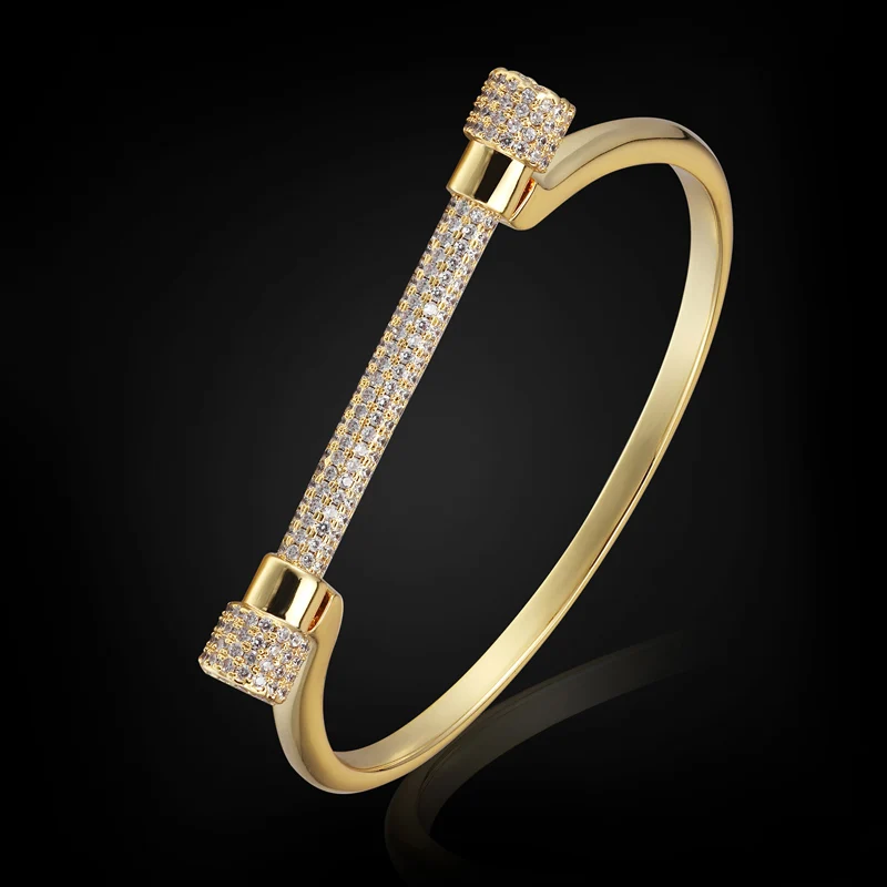 

Brand Copper Bangles For Women Men Jewelry Cubic Zirconia Bracelet&bangle Women Summer Style Bangles Jewelry Bijoux Pulsera