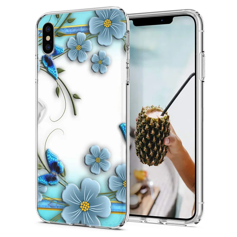 Мягкий чехол для телефона iPhone 6 XS Max чехлы из ТПУ цветной с изображением неба