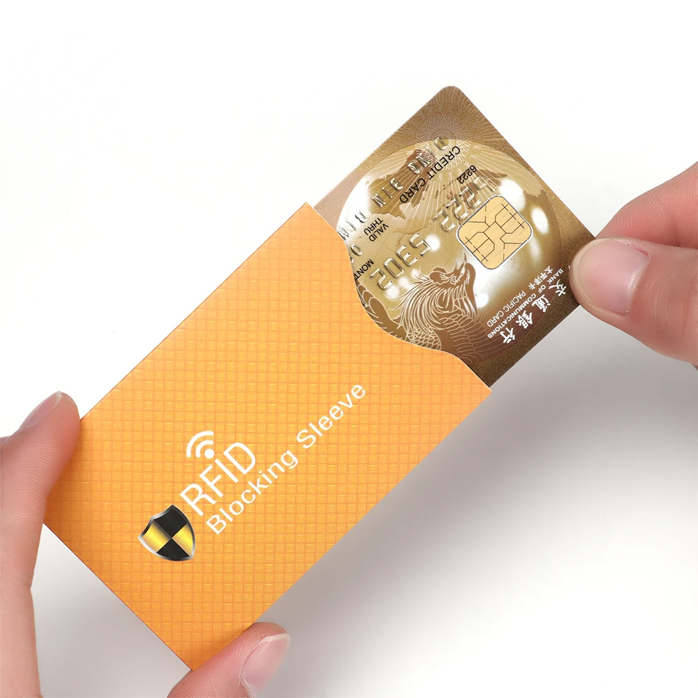 Фото 5 шт./лот защита от кражи для RFID защита для кредитных карт блокировка держатель для карт рукав кошелек чехол для кожи защитный чехол для банковских карт №4