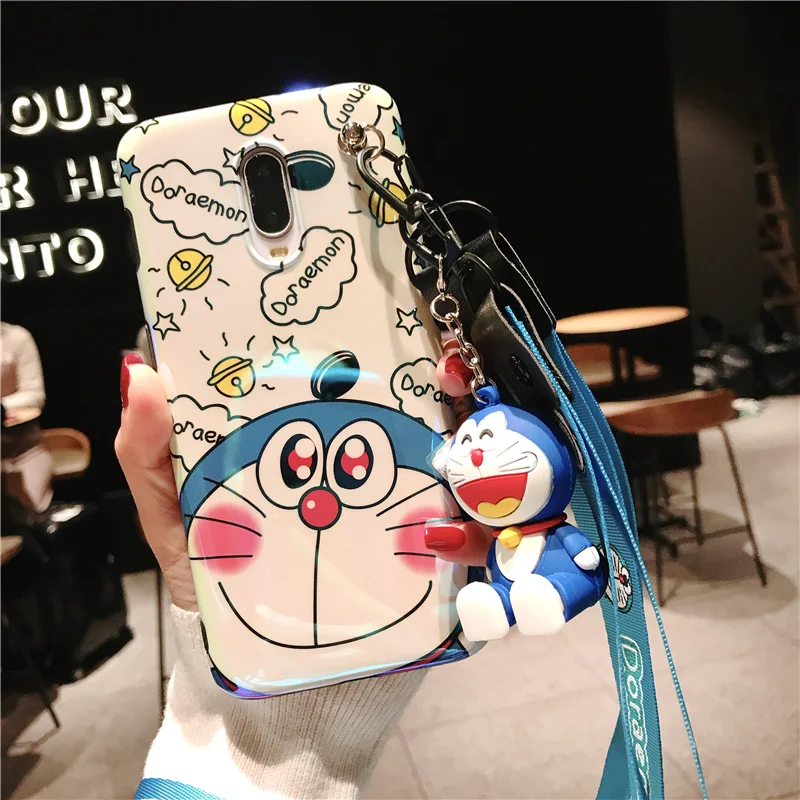 Для Oneplus 6 T Doraemon мультяшный чехол милая мягкая задняя крышка для One plus T/1 + blue ray