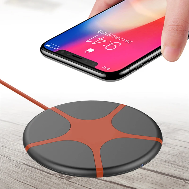 10 Вт Qi Быстрое беспроводное зарядное устройство для iPhone X XR XS Max 8 Samsung Note S8 S9 Plus S7 S6