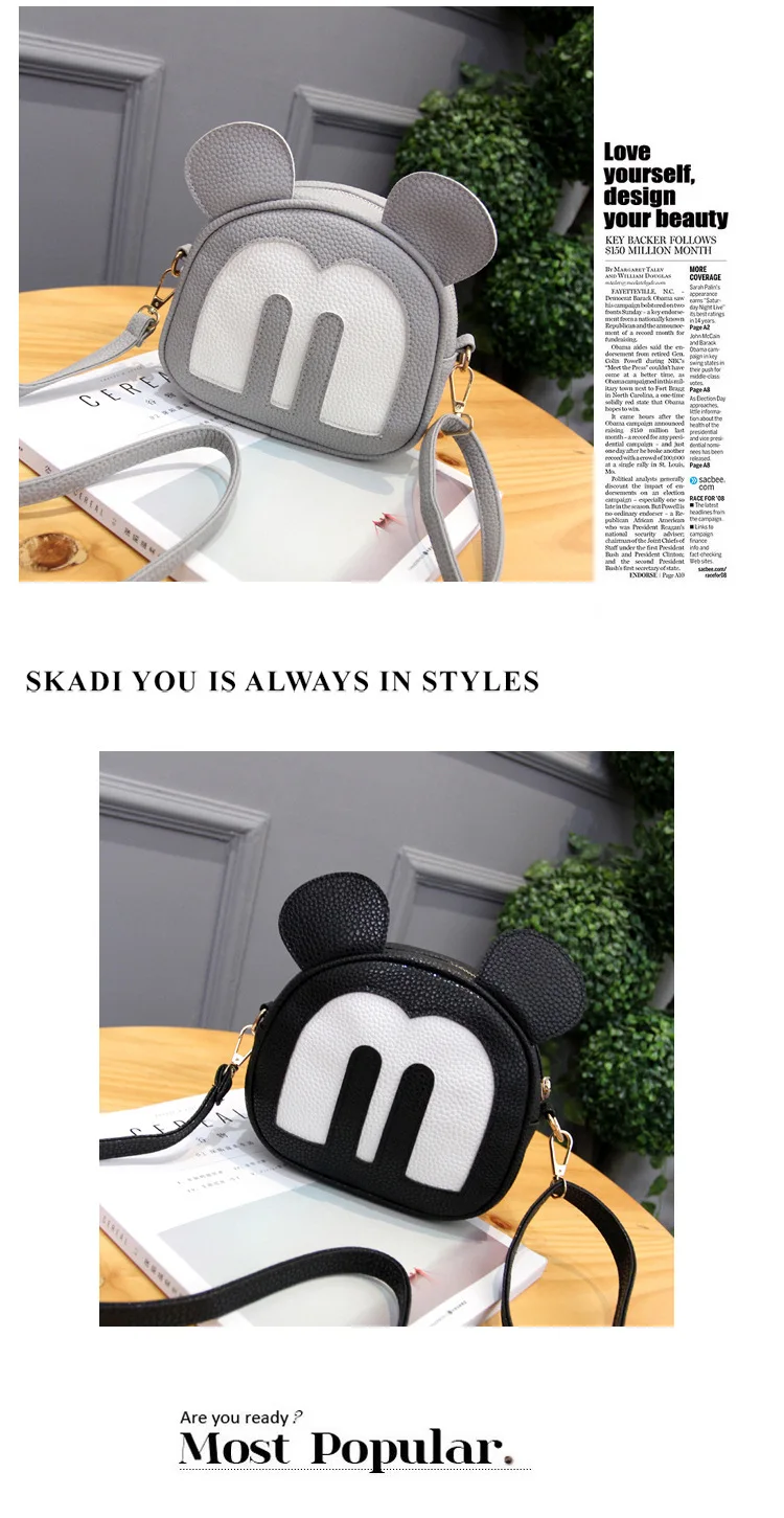 Сумка для подгузников disney, милая сумка на плечо с Микки, женская, детская, для девочек, Минни, сумка-мессенджер, женская, макияж