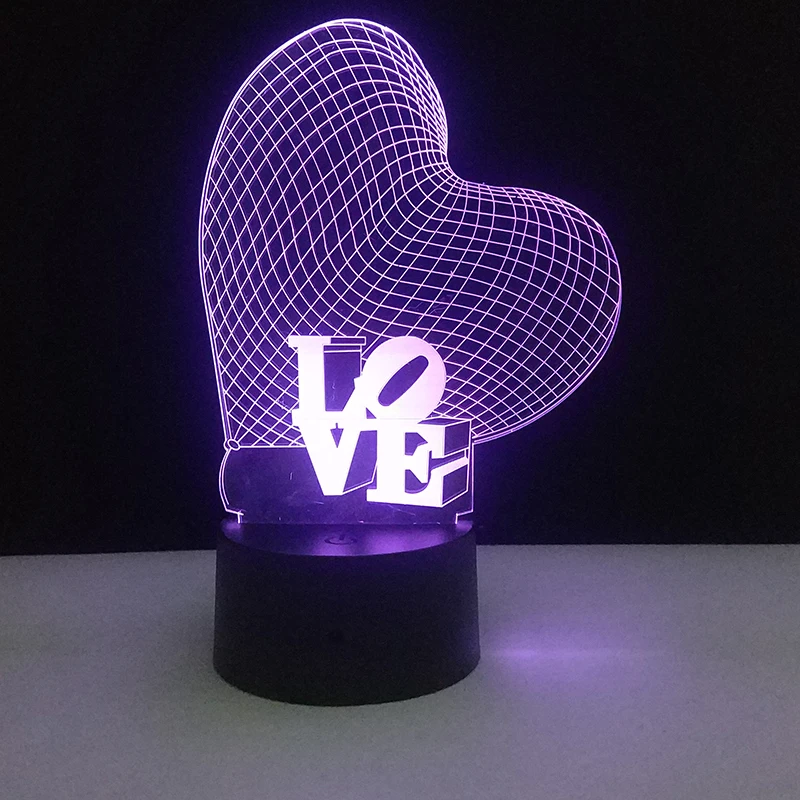 3D иллюзия оптическая лампа светодиодный ночник 7 цветов Изменение настольные лампы Рождественский подарок для любителей спальни настольные украшения для дома