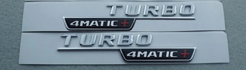 TURBO 4matic 2pcs 17-18 2 шт. V8 BITURBO 4matic+ турбо-1 шт. E53 E43 E63S автомобиля fender Эмблема для Mercedes Benz AMG 4matic - Название цвета: TURBO 4matic 2pcs
