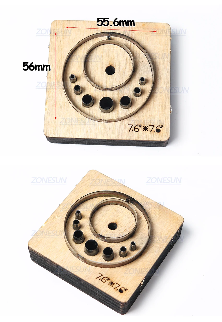 ZONESUN T6 DIY Custom Cutter кожаные серьги для резки высечки кожи, серьги для стального правила, штамповочный станок, пресс-инструменты