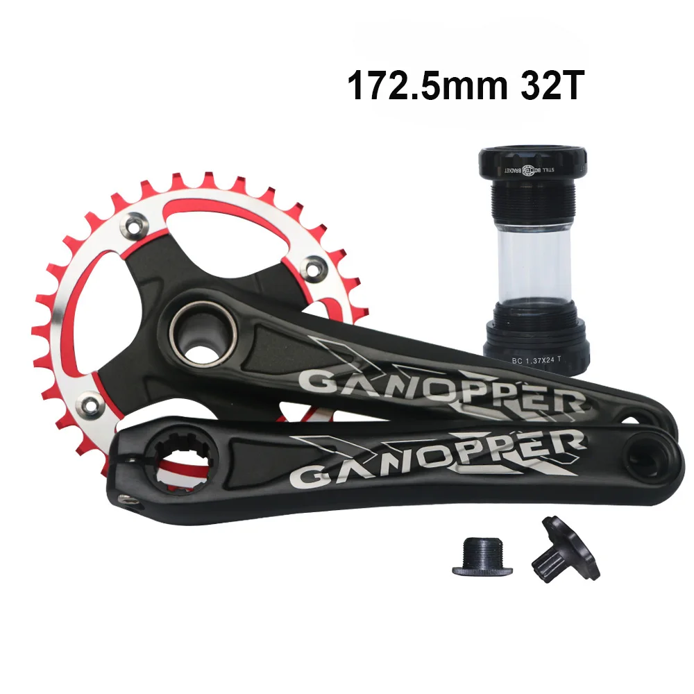172.5mm 32T crankset 104BCD MTB Горный шоссейный велосипед crankset 172,5/175 мм BMX велосипедный Кривошип набор нижняя часть 68BB 10 S бензопилы подходит shimano deore Alivio часть - Цвет: 172.5mm 32T crankset