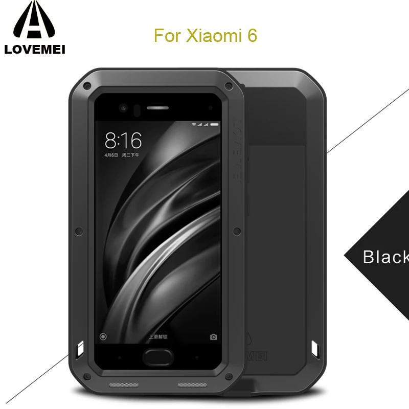 Водонепроницаемый чехол LOVEMEI для Xiaomi Mi 6 мощный металлический Xiao mi mi6 Xiomi роскошный
