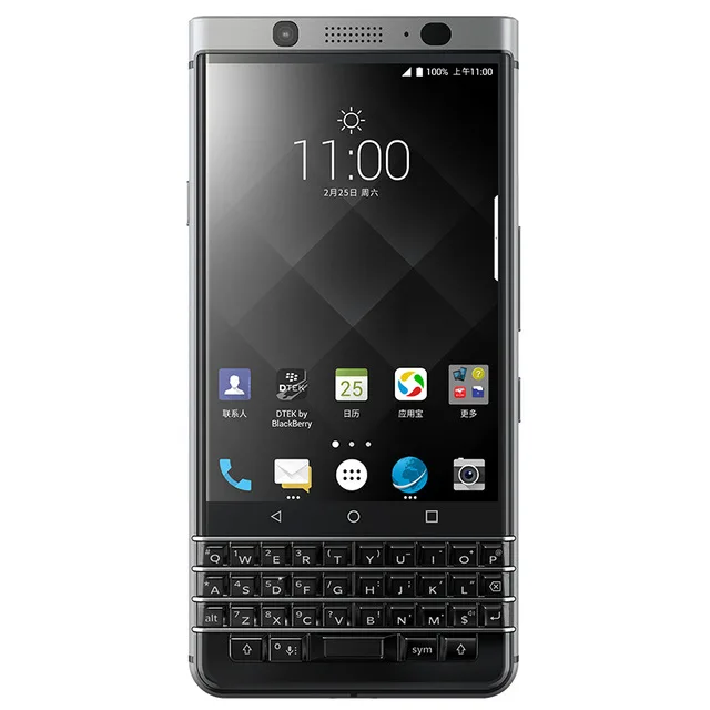 Серебристый Разблокированный мобильный телефон BlackBerry Keyone 4,5 дюйма, 3 ГБ ОЗУ, 32 Гб ПЗУ, Камера 8,0 МП, 1080 P, 4G, Wifi, Восьмиядерный мобильный телефон - Цвет: Серебристый