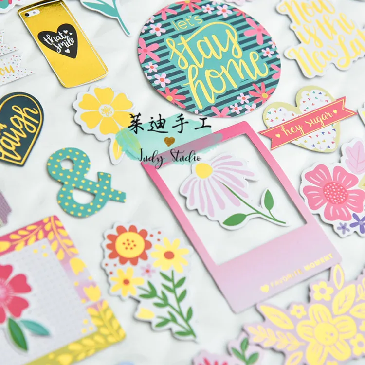 Ypp Craft 50 шт. прекрасный день картон diecut Наклейки для Скрапбукинг Happy планировщик/карты решений/журнала проекта