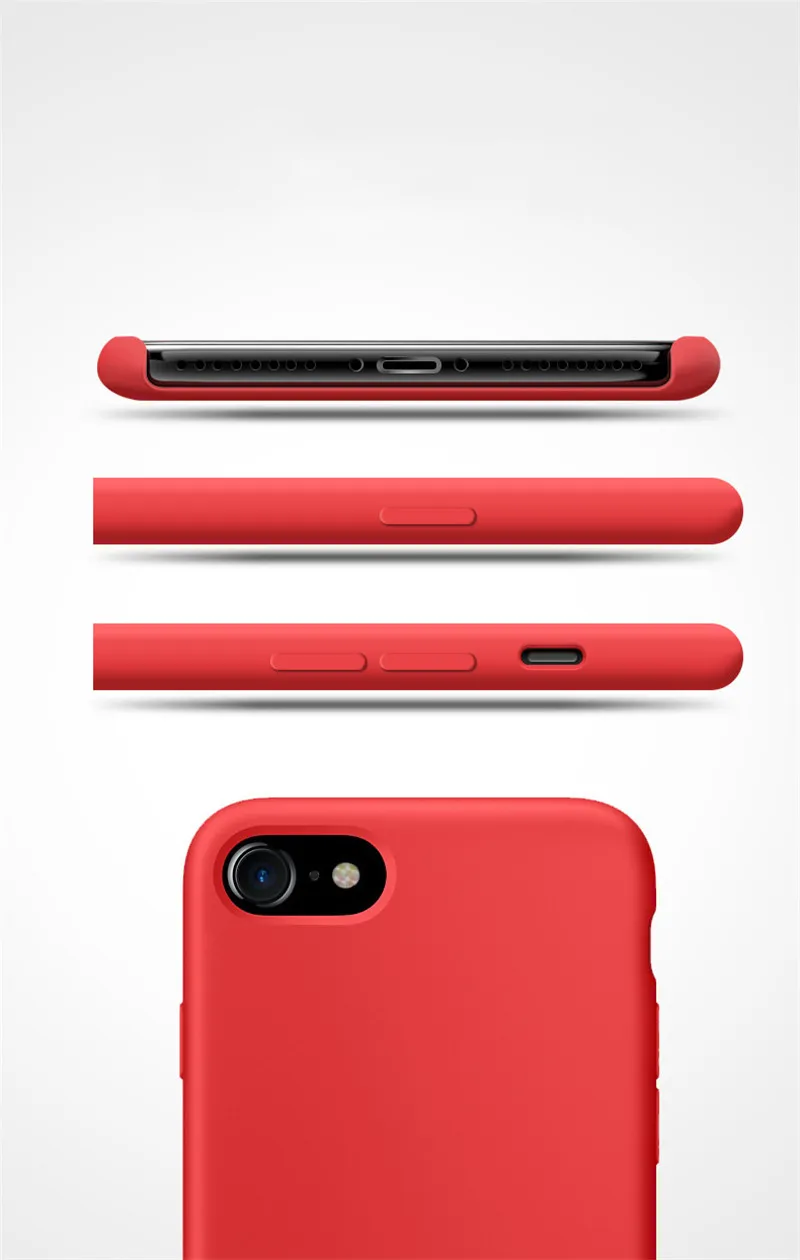Официальный силиконовый чехол для телефона для iPhone 7 8 plus официальный силиконовый чехол для iPhone X XR XS Max 6 6S чехол для телефона Capa