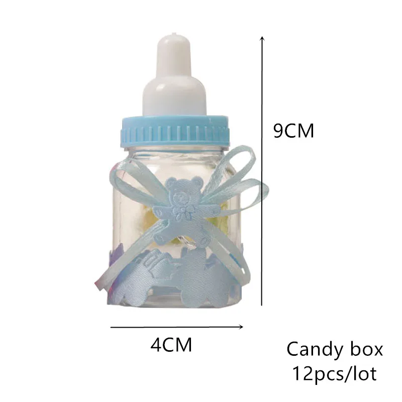 12pcs blue candy box Baby Shower баннер его мальчик/девушка воздушный шар "Конфетти" Детские Пол раскрыть День рождения украшения подарок для детей вечерние Декор поставки - Цвет: 12pcs blue candy box