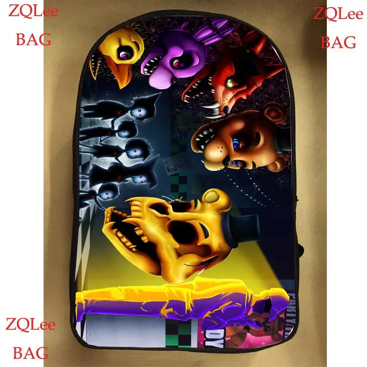 13 дюймовый рюкзак для игры аниме двухслойные школьные сумки детей 3 Freddy Chica Foxy Bonnie