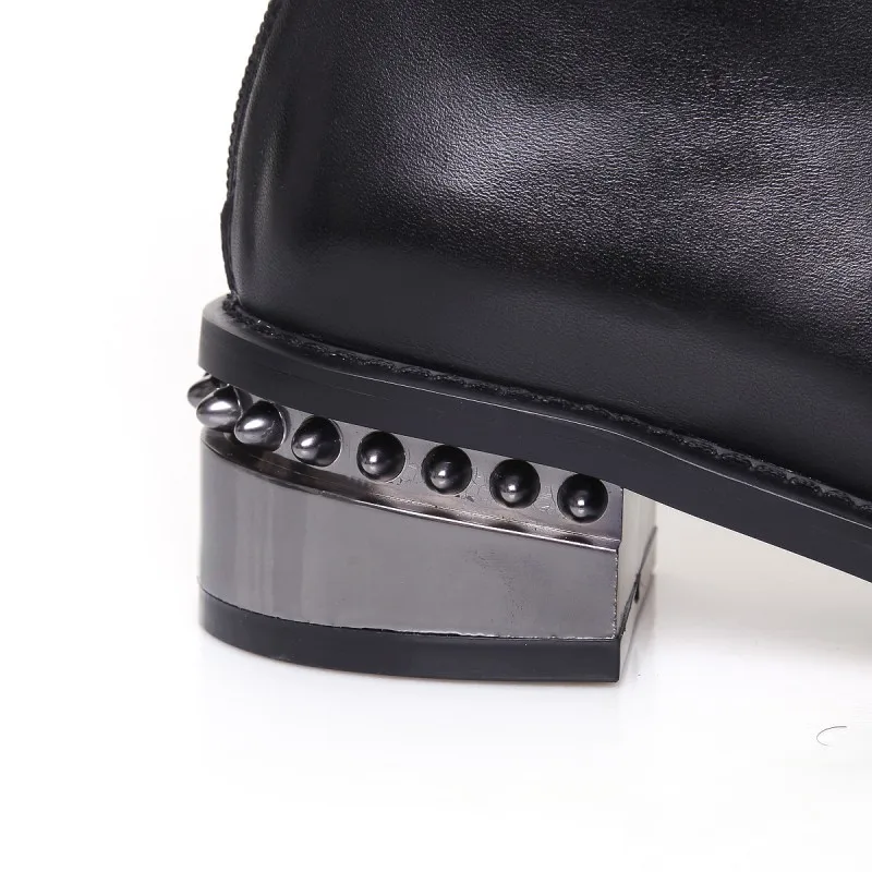 FUN VILLE/2017 г. Новые модные элегантные стильные женские сапоги до середины икры из