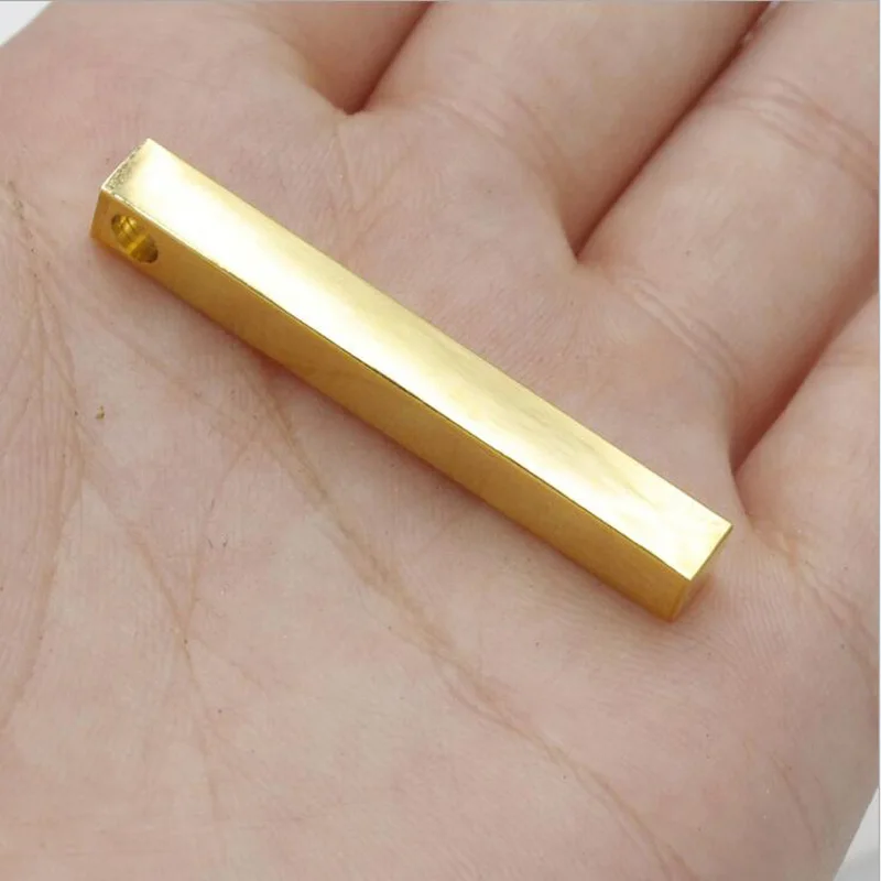 Fnixtar 20pcs/lot 5*40mm Stainless Steel Stamping Bar Blank Long Square Pendant Charms DIY Jewelry Making Pendants | Украшения и