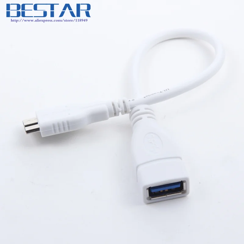 Белый и Черный Micro USB 3.0 9pin OTG хост-диск кабель 20 см USB3.0 AF к micro B | Компьютеры офис