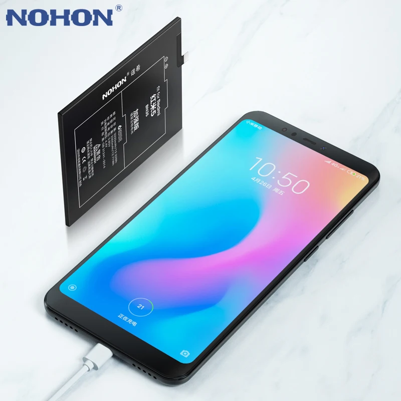 Аккумулятор NOHON для Xiaomi Redmi 5 Plus 3 Pro 3S 4X 5A BN35 BM47 BM4A BN44 BN34 | Мобильные телефоны и