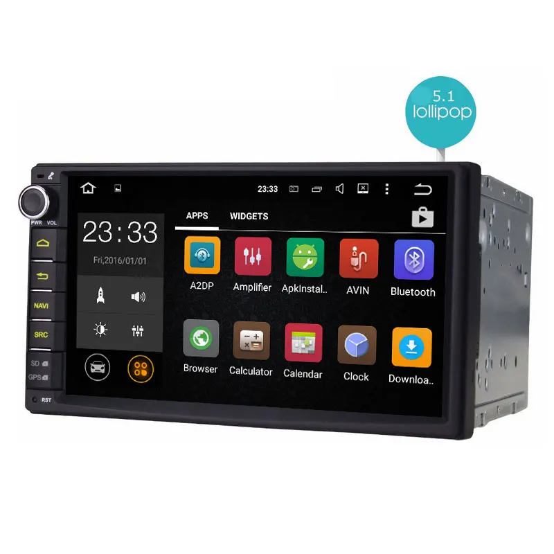 Универсальный Android5.1.1 7 "2Din Игрок Автомобиля Радио GPS 1024*600 Емкостный Экран Car Audio