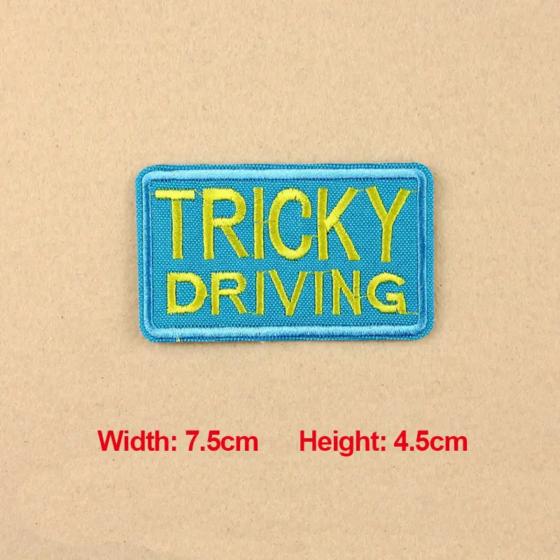 1 шт. нашивки для одежды вышивка значок текстовое слово хитрое Вождение патчи