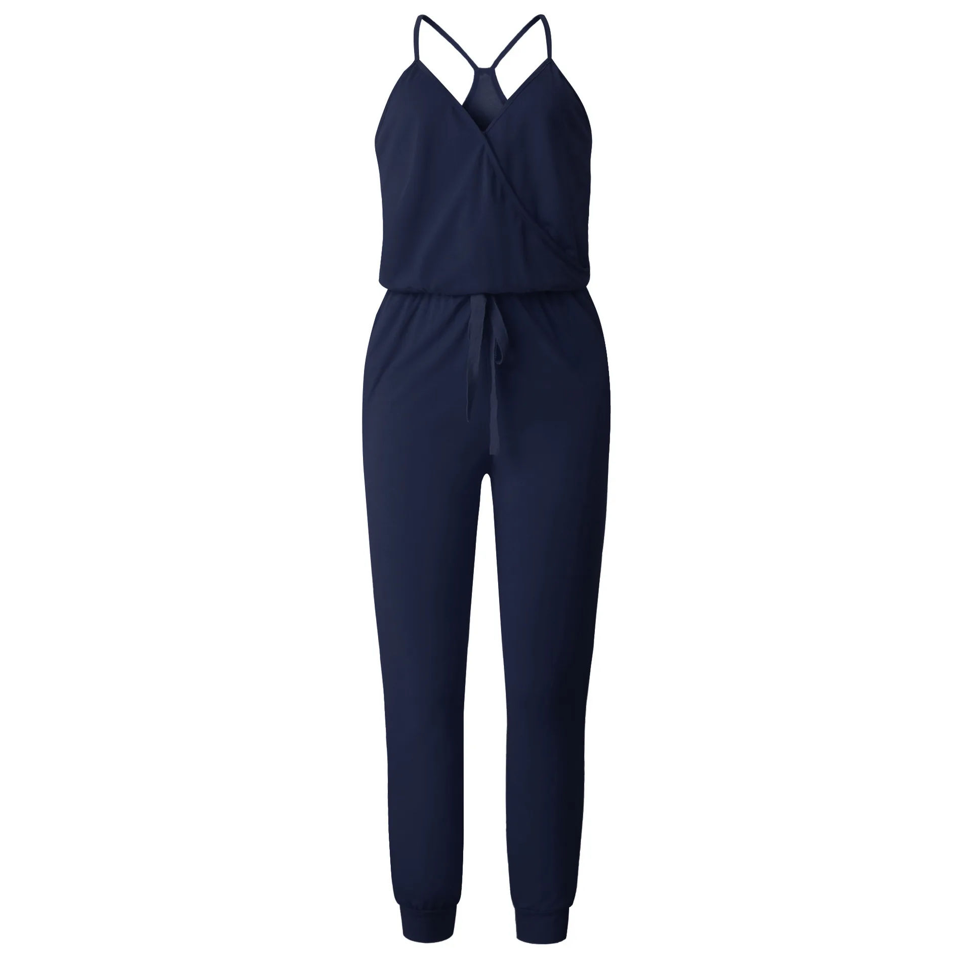 

Newly Women Strappy Backelsss Jumpsuit Long Pants Summer Beach Party Playsuit m99