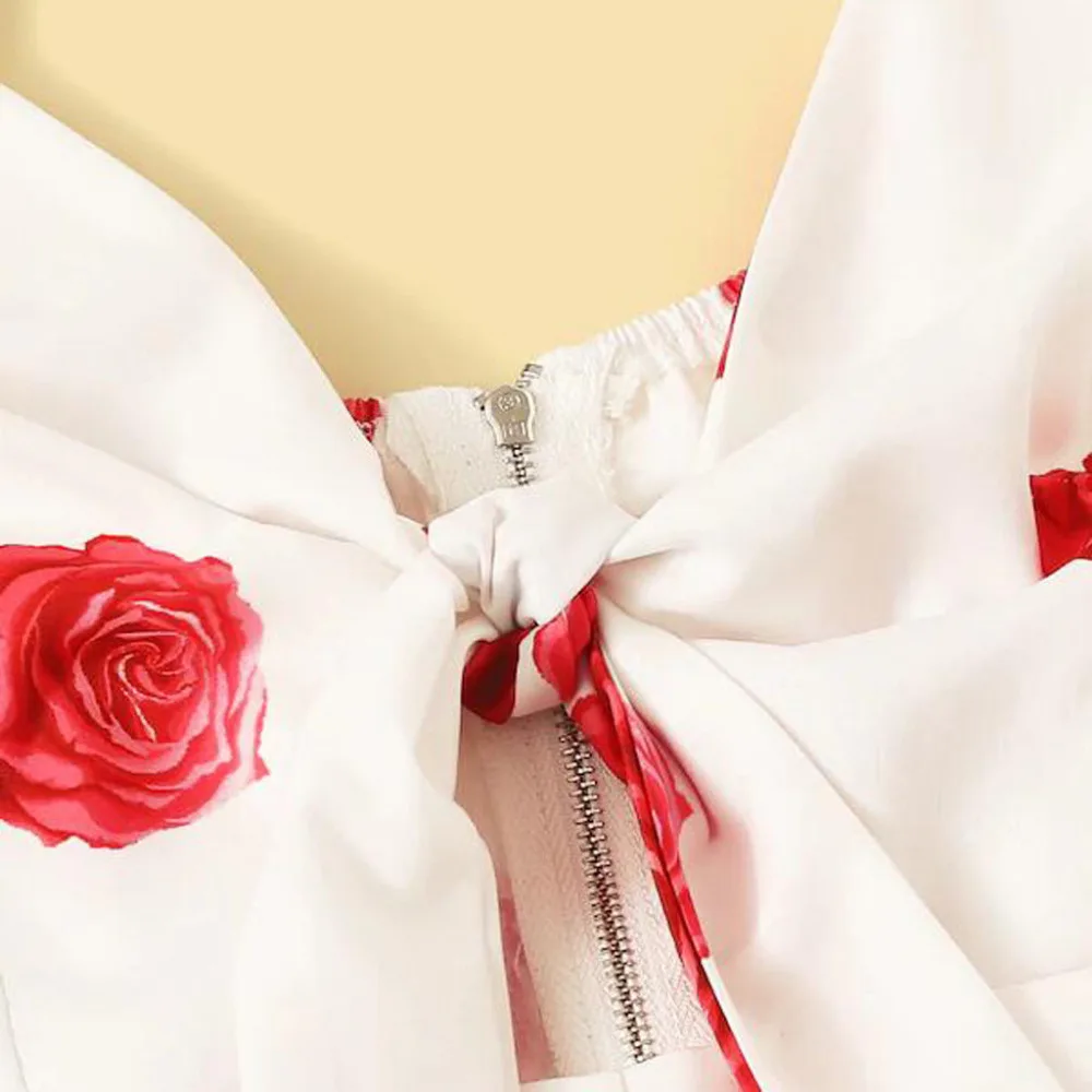 Модный женский комбинезон шорты повседневный с цветочным принтом и бантом на