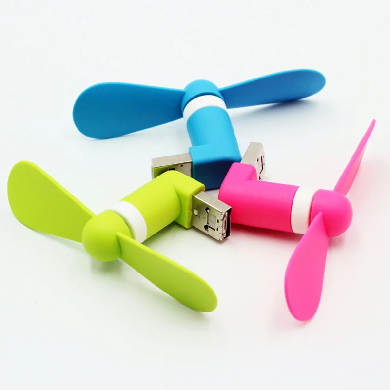 Ausuky Новый 2 в 1 Мини микро USB вентилятор для мобильного телефона Портативный