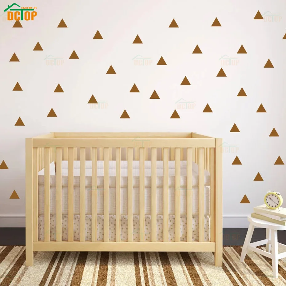 60pcs Little Cute Triangles Wall stickers Baby Nursery Decal DIY Removable Vinyl Sticker Art Murals Home Decor | Дом и сад