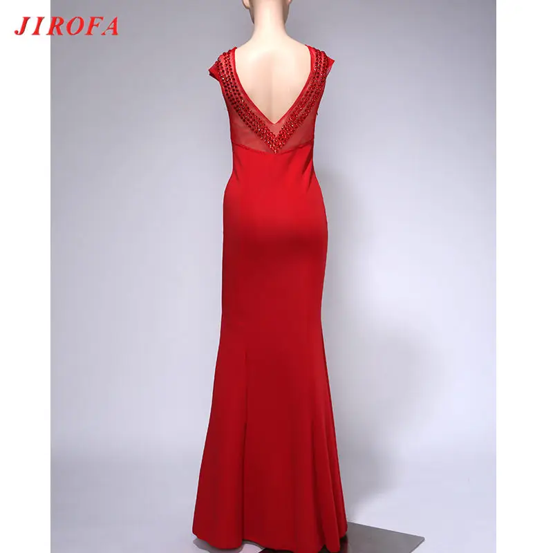 Летнее женское платье Vestidos Verano, официальное длинное платье макси с диомандами, элегантное облегающее красное платье без рукавов с глубоким v-образным вырезом на спине